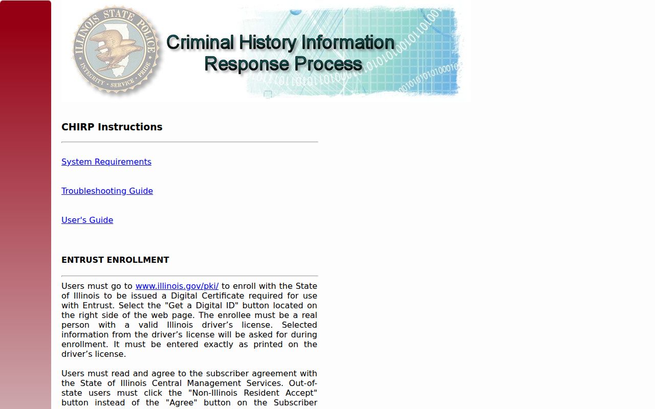 CHIRP conviction search in the Winnebago County criminal record flow