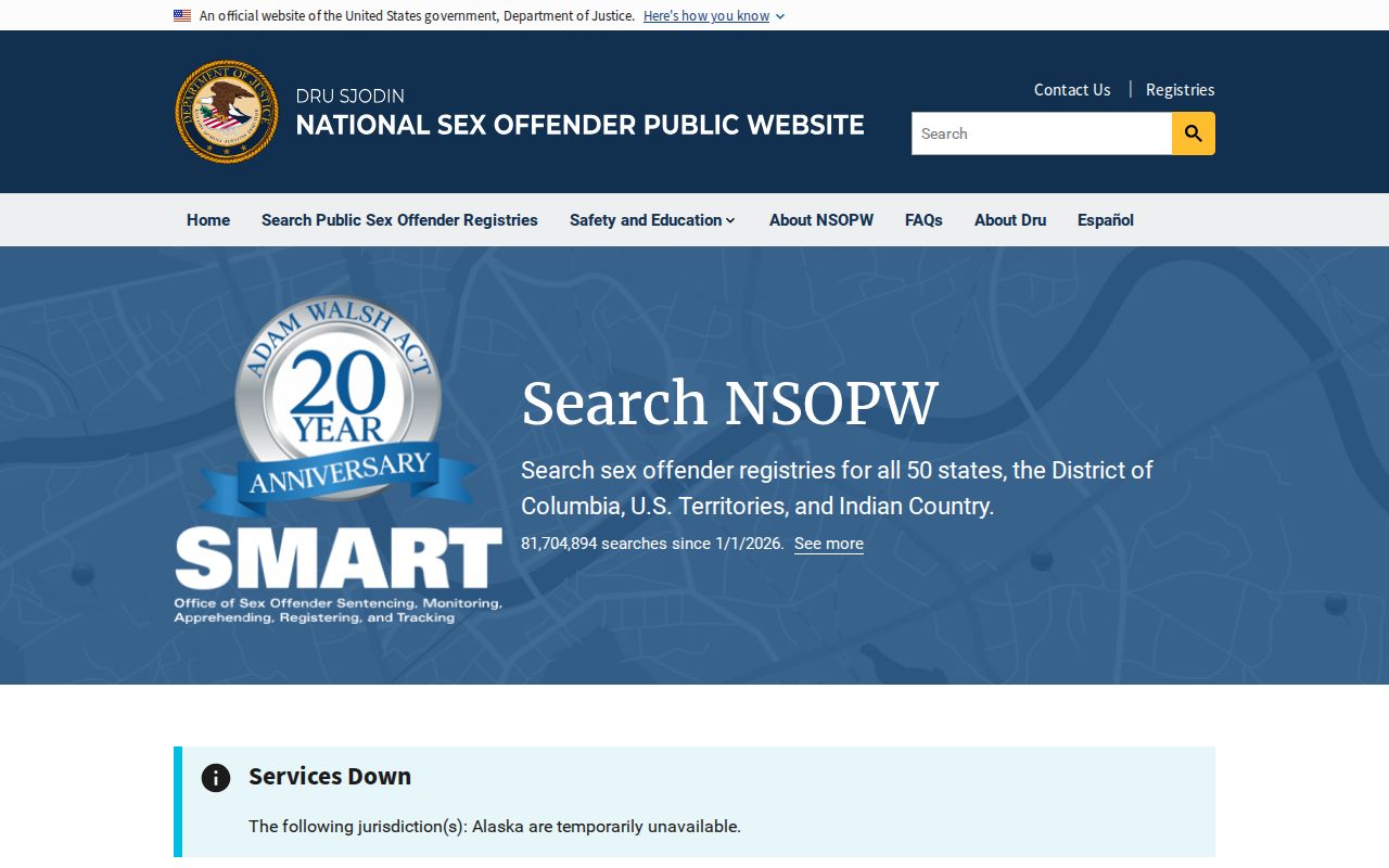 Winnebago County arrest history and separate national registry search